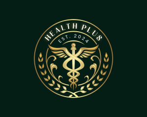 Elegant Health Medical Caduceus logo design