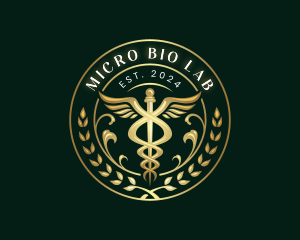 Elegant Health Medical Caduceus logo design