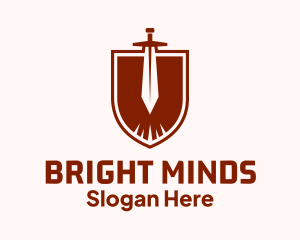 Knight Shield Sword  Logo
