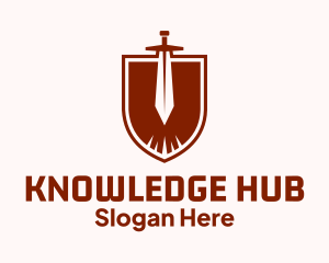 Knight Shield Sword  Logo