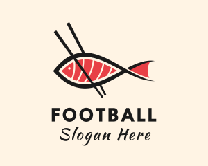 Japanese - Chopsticks Fish Sashimi logo design