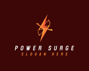 Charge - Charging Lightning Plug logo design