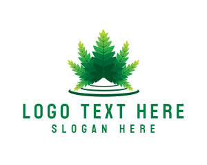 Herbal - Cannabis Weed Leaf logo design