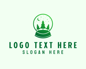 Silhouette - Green Snowball Lamp logo design