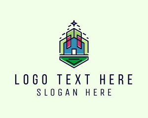 Multicolor - Star House Building logo design