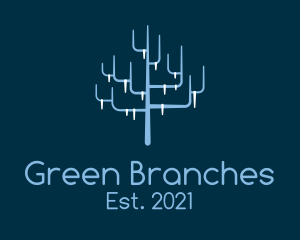 Frozen Tree Branch logo design