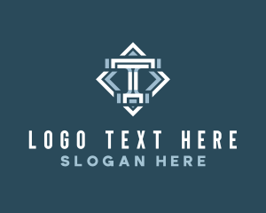 Lettermark - Creative Art Deco Letter T logo design