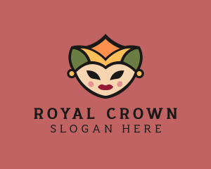 Royal Female Jester logo design