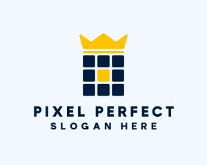 Pixel Grid Royalty logo design