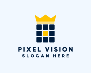 Pixel Grid Royalty logo design