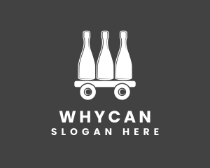 Cocktail - Wine Bottle Cart logo design