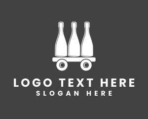 Wine Bottle Cart Logo