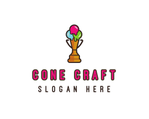 Premium Ice Cream logo design