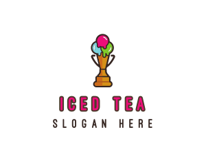 Premium Ice Cream logo design