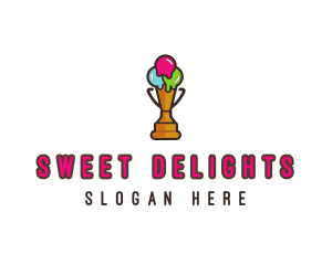 Premium Ice Cream logo design