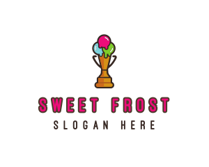 Premium Ice Cream logo design