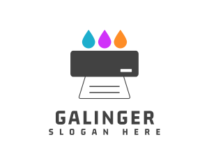 Colorful Ink Printer Logo