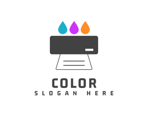 Colorful Ink Printer logo design