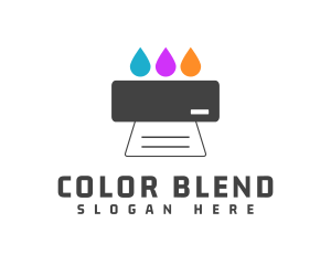 Colorful Ink Printer logo design