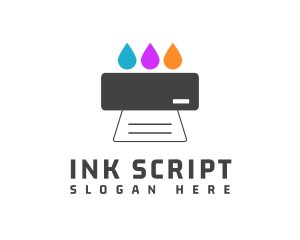 Colorful Ink Printer logo design