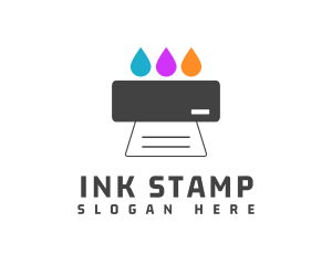 Colorful Ink Printer logo design