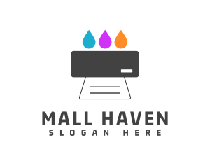 Colorful Ink Printer logo design