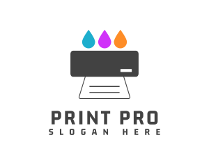 Printer - Colorful Ink Printer logo design