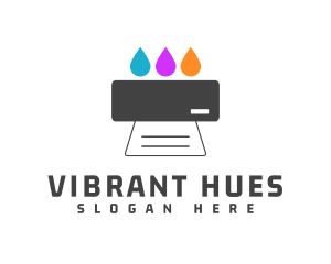 Color - Colorful Ink Printer logo design