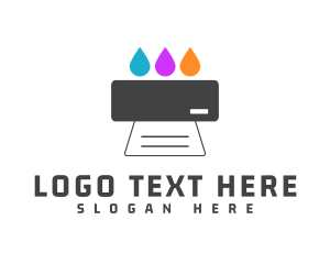 Colorful Ink Printer Logo