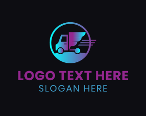 Colorful - Fast Wing Truck logo design