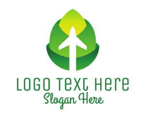 Bloom - Green Flower Plane logo design