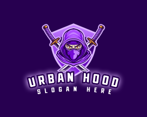 Hood - Warrior Ninja Sword logo design