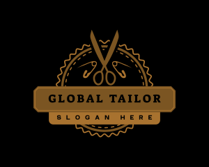 Tailoring Scissor Dressmaker logo design