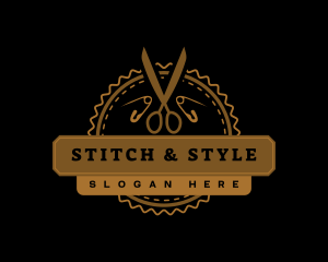 Tailoring Scissor Dressmaker logo design