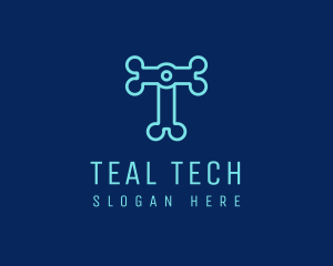 Tech Electronics Letter T logo design