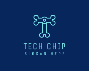 Tech Electronics Letter T logo design