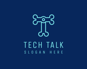 Tech Electronics Letter T logo design
