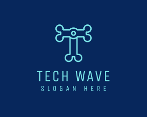 Tech Electronics Letter T logo design