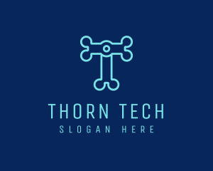 Tech Electronics Letter T logo design