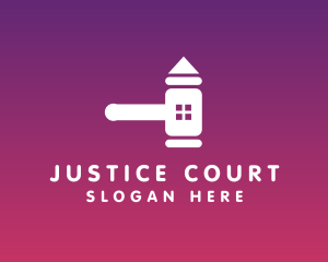 Gavel Court House logo design