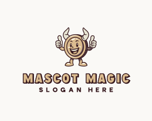 Mascot - Money Coin Mascot logo design