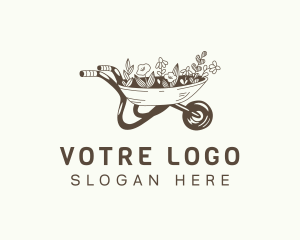 Plant - Wheelbarrow Floral Plants logo design