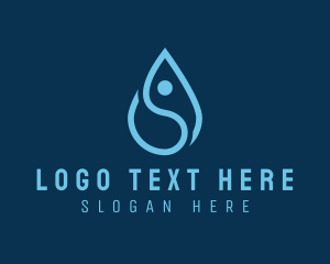 Shampoo - Human Water Droplet logo design