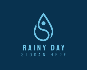 Human Water Droplet logo design