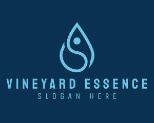 Human Water Droplet logo design