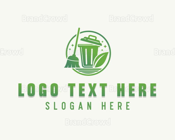 Broom Eco Trash Logo