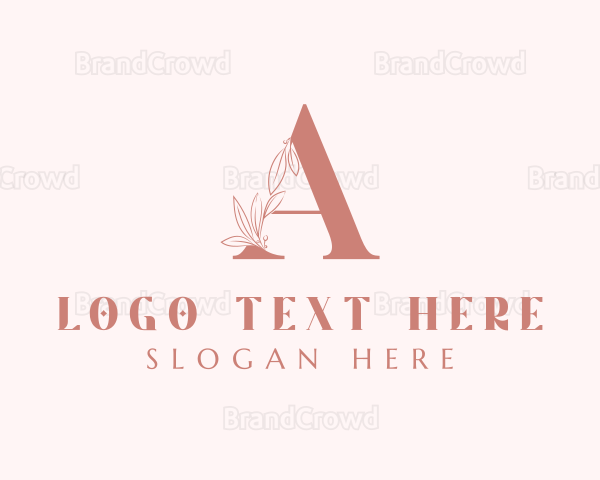 Elegant Leaves Letter A Logo