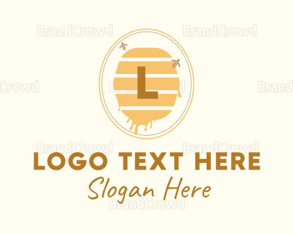 Honey Beehive Beeswax Logo