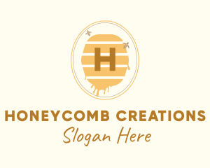 Honey Beehive Beeswax logo design