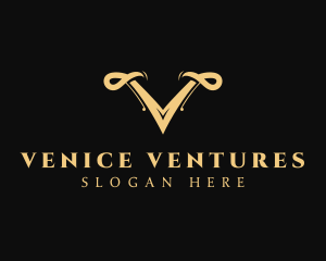 Elegant Boutique Letter V logo design